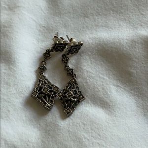 Ginvenchy gunmetal drop earrings